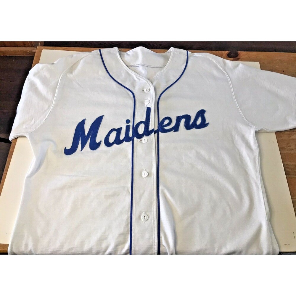 Vintage Maidens Baseball Jersey Stitched Shirt Powers Johnstown PA